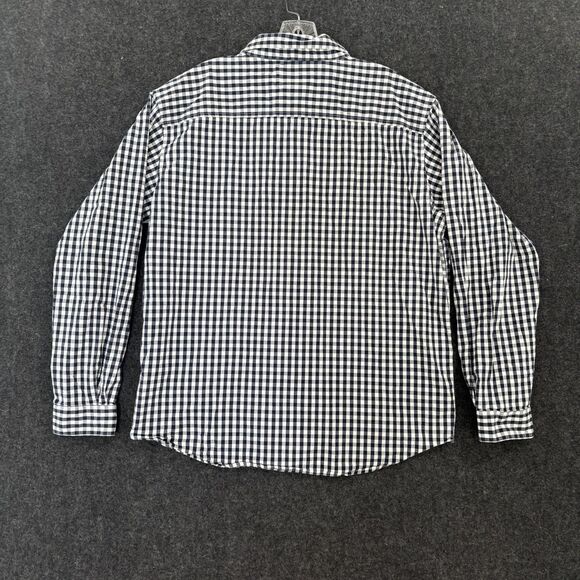 Columbia Shirt Men's XL Navy Blue White Gingham Button Down Outdoor Stretch - Picture 3 of 7